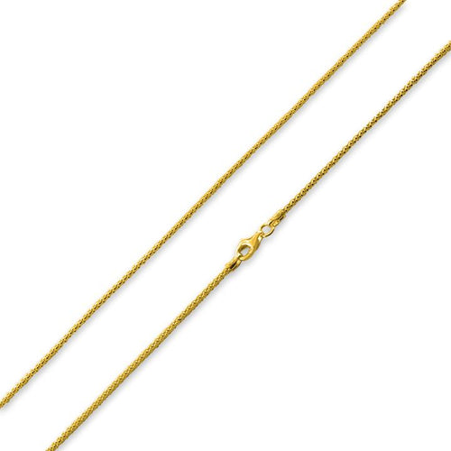 14K Gold Plated Sterling Silver Popcorn Chain 1.8MM