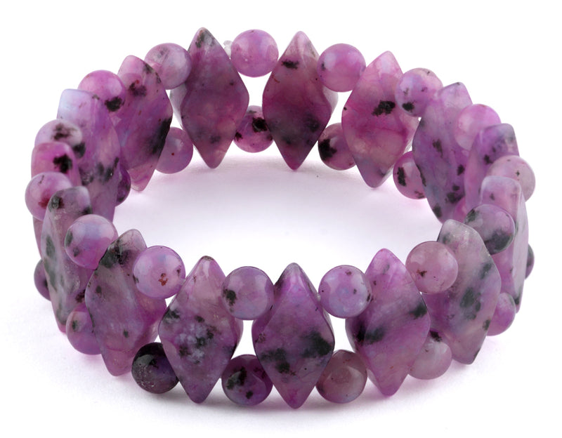 Princess Style Purple Quartz Gemstone Bracelet