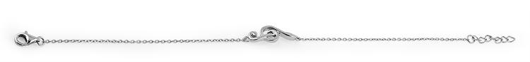 Sterling Silver Treble Clef Music Note Bracelet