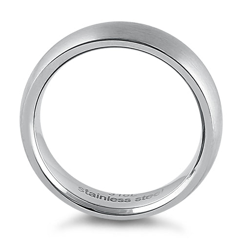 Stainless Steel 6mm Satin Finish Band Ring