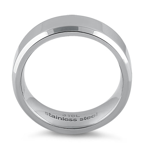 Stainless Steel 7mm High Polish Band Ring