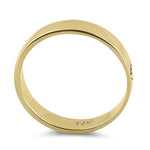 Solid 14K Yellow Gold 4mm Flat Wedding Band