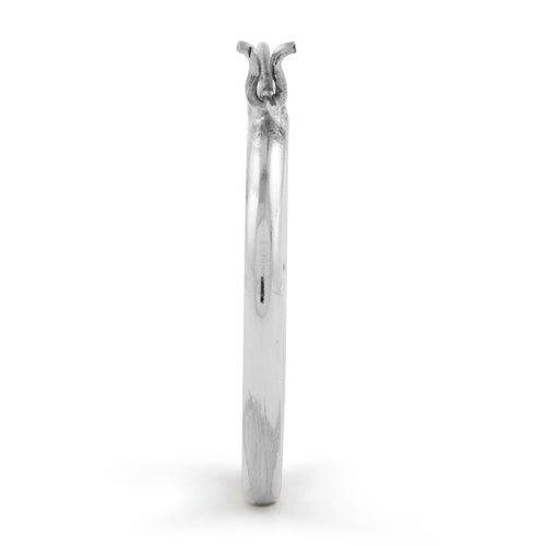 Sterling Silver 2MM x 35MM Loop Earrings