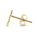 Solid 14K Yellow Gold Kitten Facade Earrings