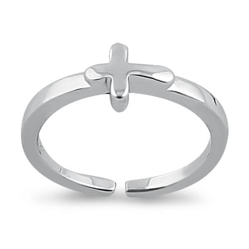 Sterling Silver Cross Toe Ring