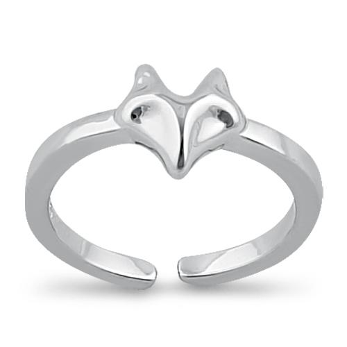 Sterling Silver Fox Toe Ring