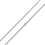 Rhodium Sterling Silver Rope Chain 1.3MM