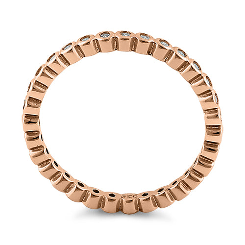 Rose Gold Eternity Stackable CZ Ring