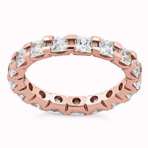 Rose Gold Plated Sterling Silver Eternity Ring