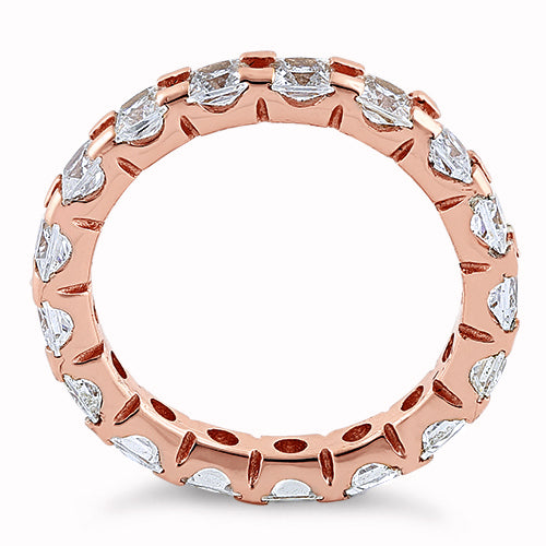 Rose Gold Plated Sterling Silver Eternity Ring