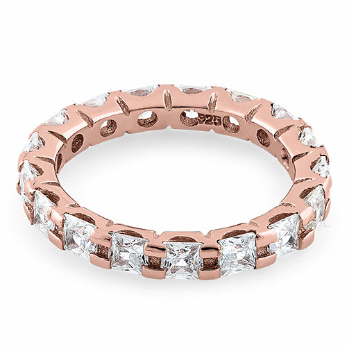 Rose Gold Plated Sterling Silver Eternity Ring