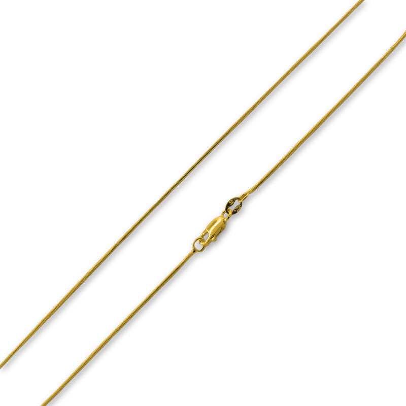 14K Gold Plated Sterling Silver Snake Chain 1.1MM