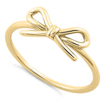 Solid 14K Yellow Gold Ribbon Ring