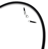 Solid Plastic Rubber Cord 3mm w/ Sterling Silver Clasp