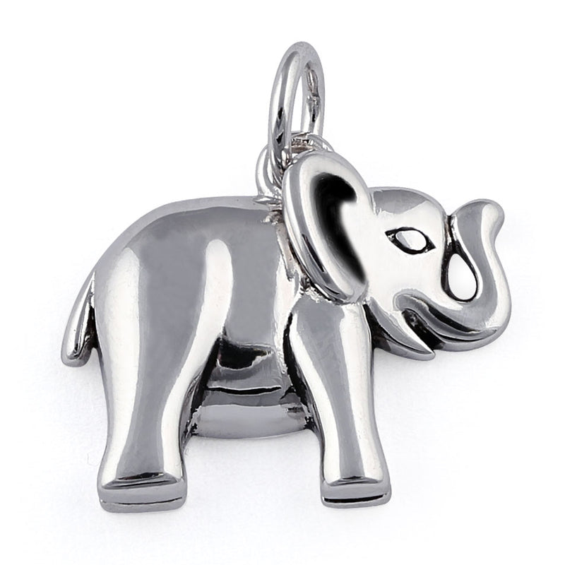 Sterling Silver Elephant Charm Pendant