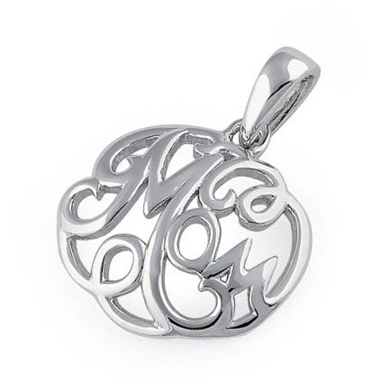 Sterling Silver "Mom" Pendant