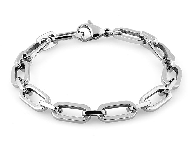 Stainless Steel Cable Chain Link Bracelet