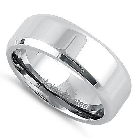 Stainless Steel 7mm High Polish Band Ring