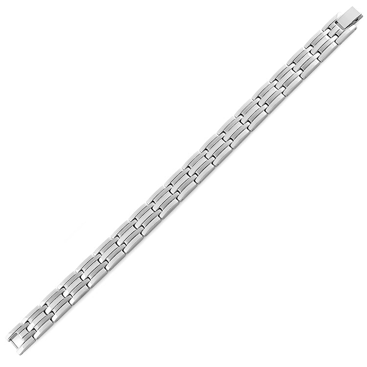 Stainless Steel Bricks Link Bracelet