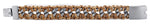 Stainless Steel Chain Tan Leather Bracelet