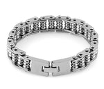 Stainless Steel Groove Cylinder Bracelet