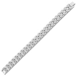 Stainless Steel Groove Link Bracelet