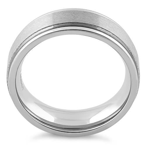 Stainless Steel Satin Finish Wedding Band Ring