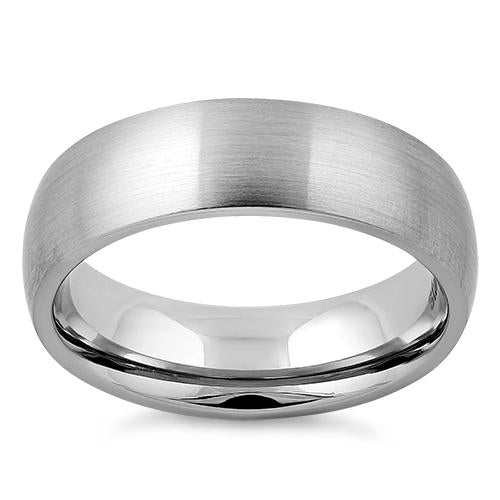 Stainless Steel Satin Finish Wedding Band Ring