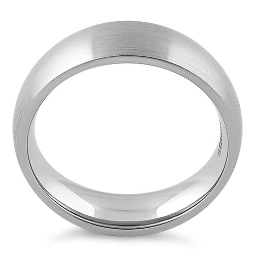 Stainless Steel Satin Finish Wedding Band Ring