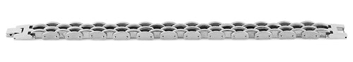 Stainless Steel Thick Half Oval Bean Bracelet