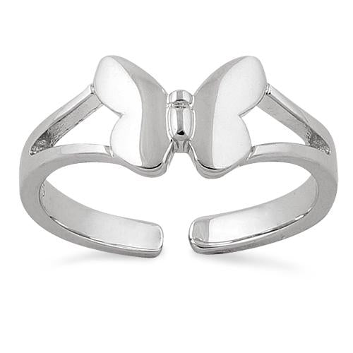 Sterling Silve Plain Butterfly Toe Ring