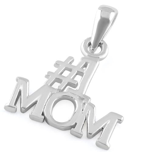 Sterling Silver "#1 Mom" Pendant