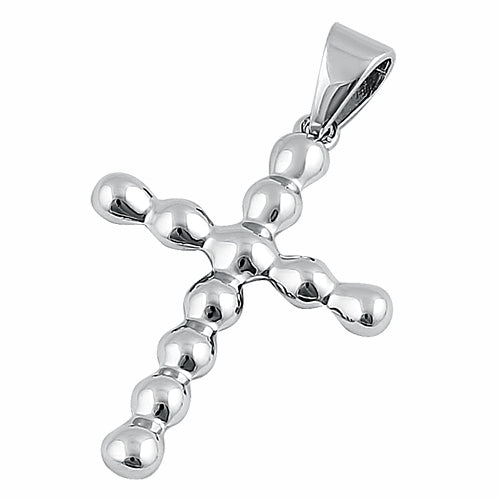 Sterling Silver 11 Balls Cross Pendant