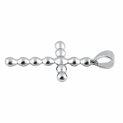 Sterling Silver 11 Balls Cross Pendant