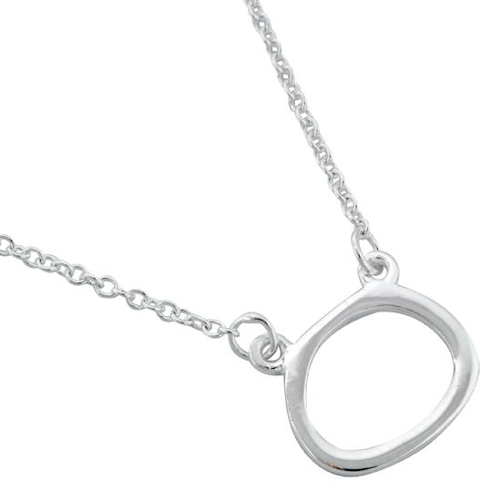 Sterling Silver 18" Teddy Bear Silhouette Adj Necklace