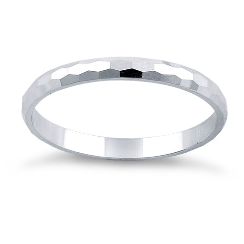 Sterling Silver 2MM Hammered Ring