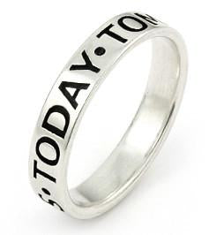 Sterling Silver 4mm Today Tomorrow Always Ring for sale | Dreamland Jewelry