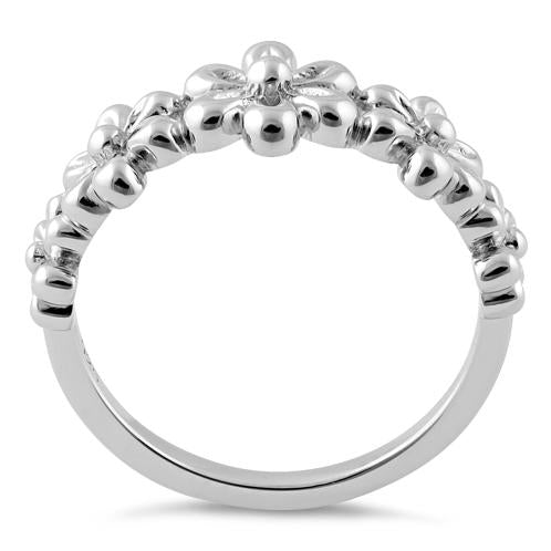 Sterling Silver 5 Plumeria Ring