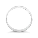 Sterling Silver Diagonal Facet Ring
