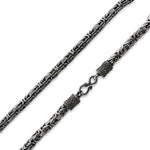 Sterling Silver 8" Round Byzantine Chain Bracelet - 7.5MM
