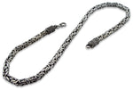 Sterling Silver 8" Round Byzantine Chain Bracelet - 7.5MM