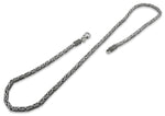 Sterling Silver 8.5" Square Byzantine Chain Bracelet - 3.5MM