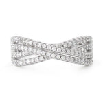 Sterling Silver Abstract CZ Ring