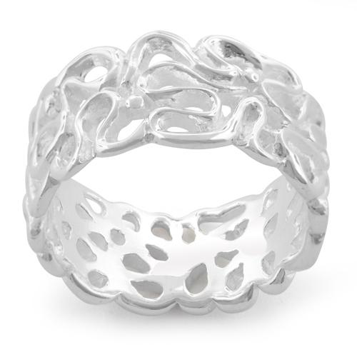 Sterling Silver Abstract Swirl Ring