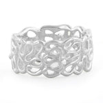 Sterling Silver Abstract Swirl Ring