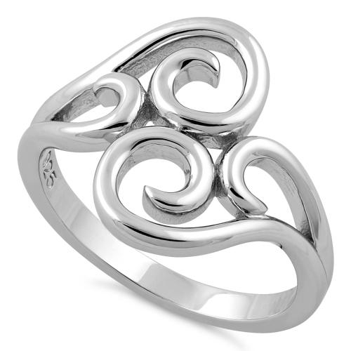 Sterling Silver Abstract Vines Ring