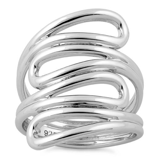 Sterling Silver Abstract Whirl Ring