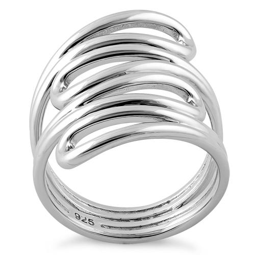 Sterling Silver Abstract Whirl Ring