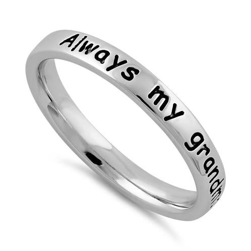 Sterling Silver "Always my grandmother, forever my friend" Ring