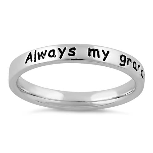 Sterling Silver "Always my grandmother, forever my friend" Ring